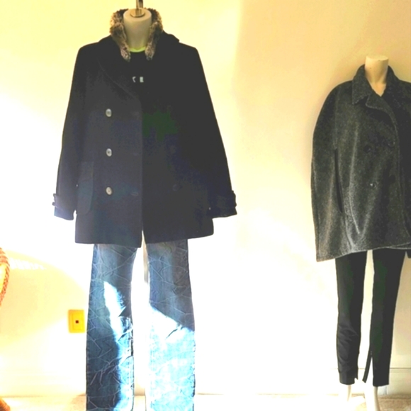 Hilary Radley Women's Wool Angora Blend Pea Coat Size 8 - Picture 10 of 16